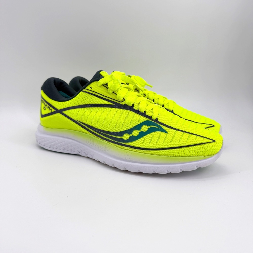 Saucony Kinvara 10 Shoes Mens Size 9  Yellow Low Top Running EVERUN Neon Sneaker - Picture 2 of 15
